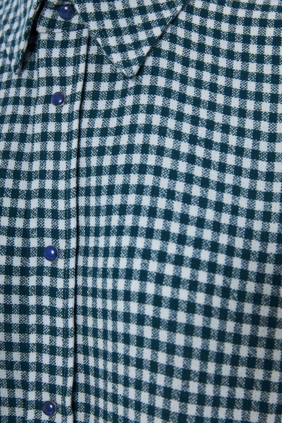 Checked cashmere shirt