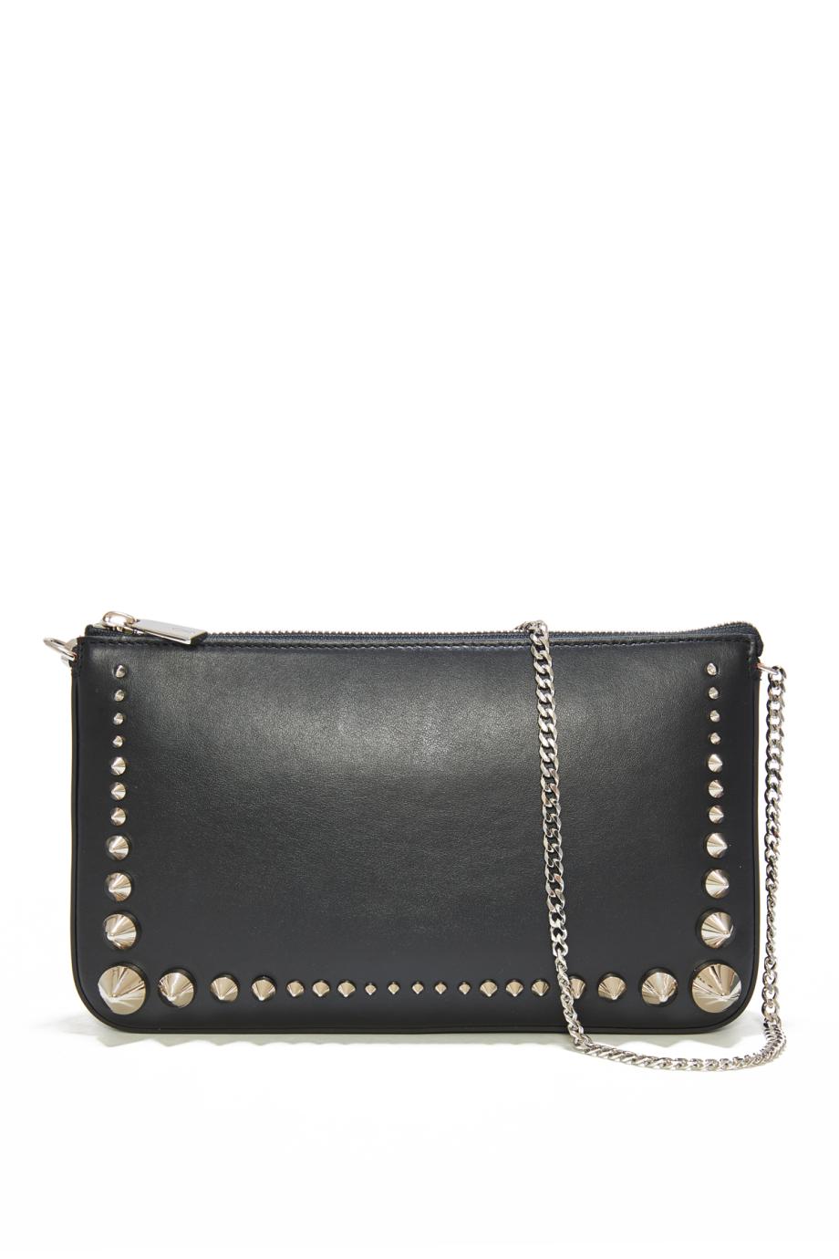 Loubila embellished leather clutch 