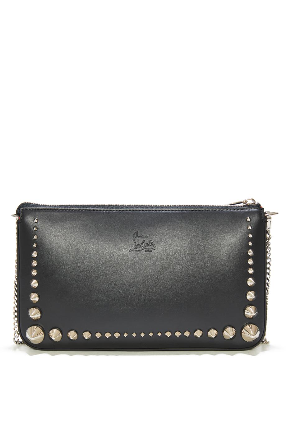 Loubila embellished leather clutch 