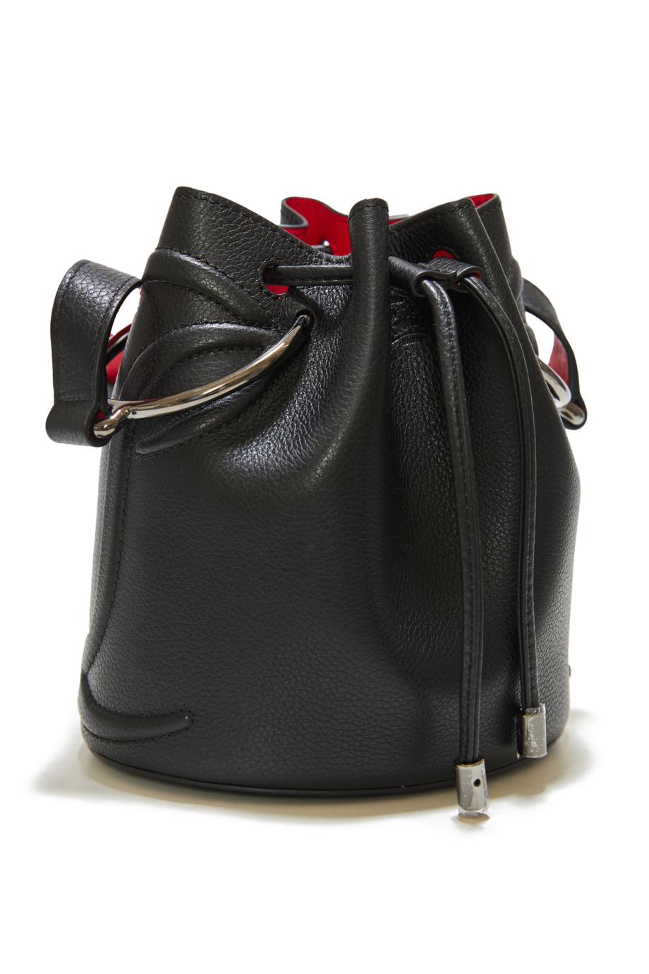 By My Side embossed leather bucket bag
