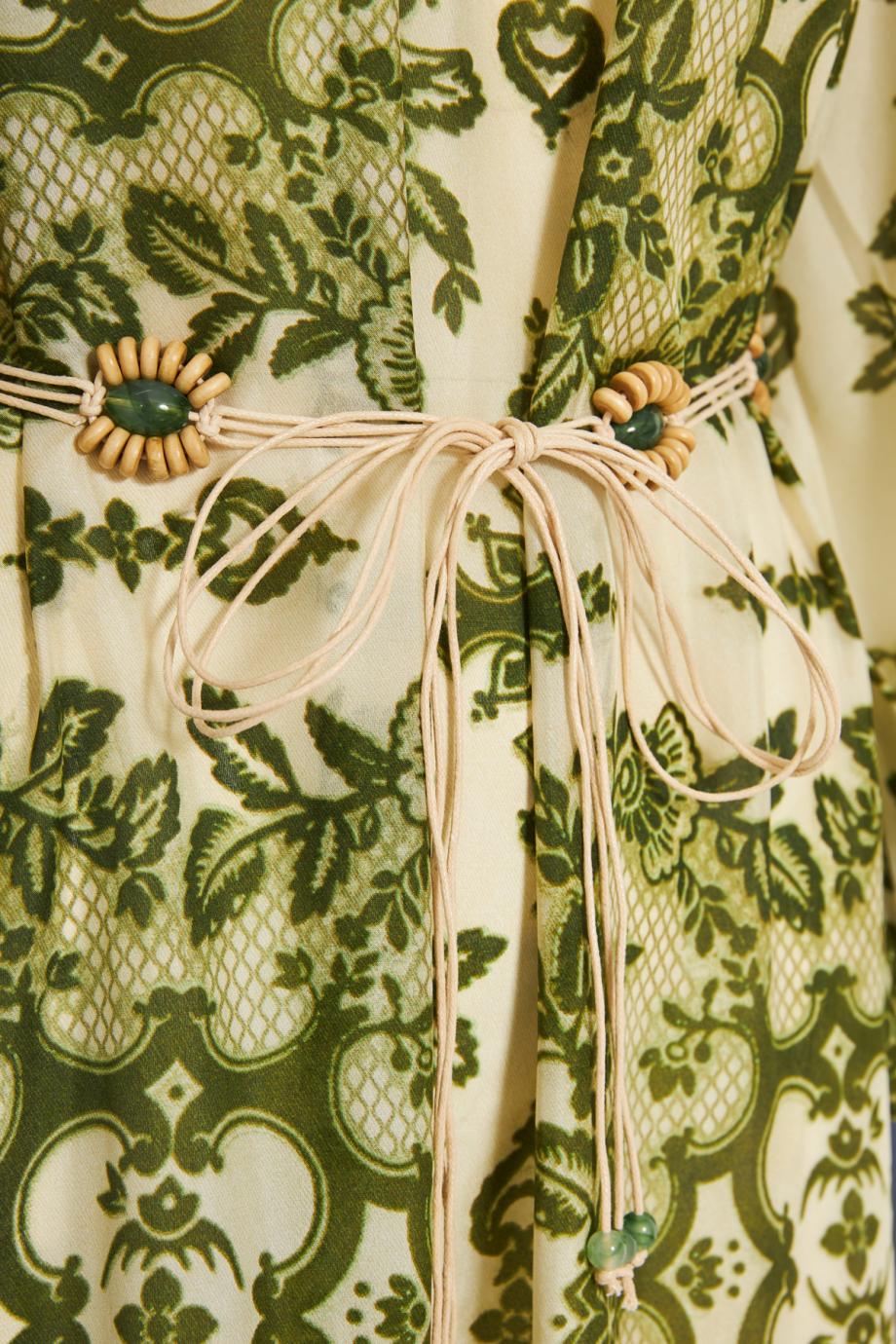 Raie tiered billow printed silk midi dress