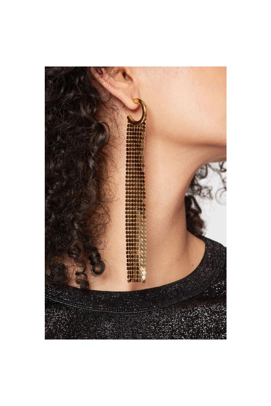 Pixel chainmail embellished earrings 