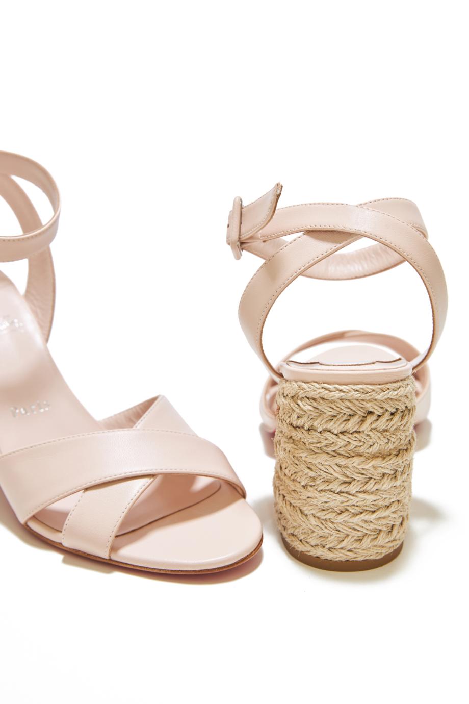 Summer Mariza 85 raffia and leather sandals 