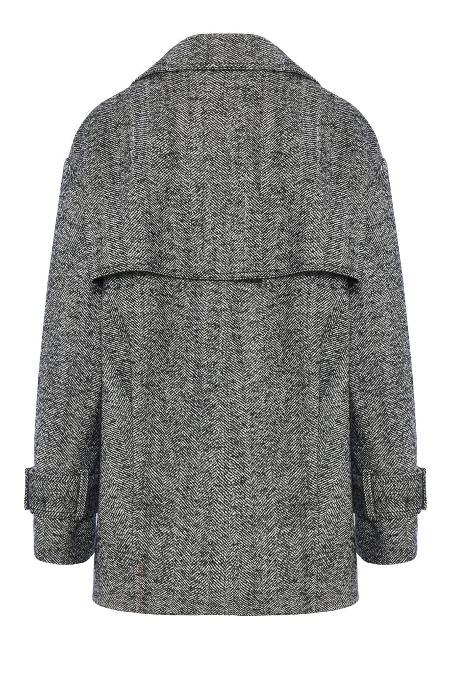 Oversized wool-blend pea coat 