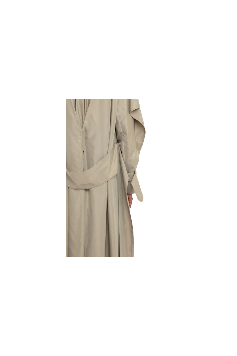 Pleated Back Fluid Trench Coat 