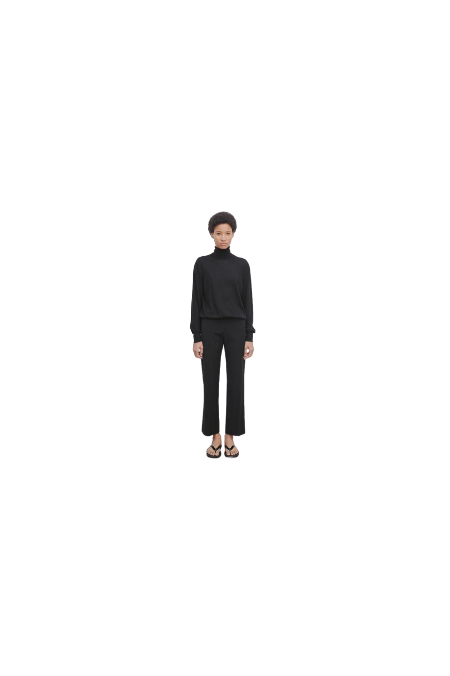 Flame wide-leg wool-blend pants