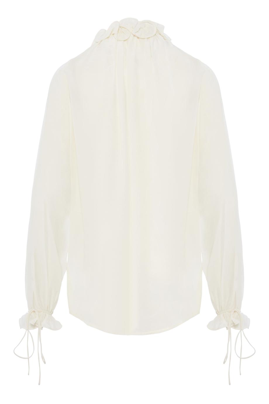 Ruched silk-chiffon blouse 