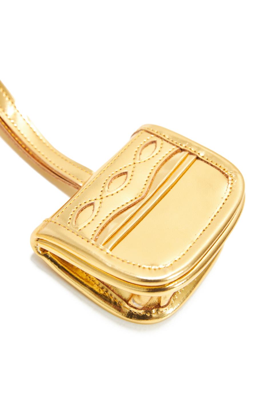 Poetic Secrets metallic leather shoulder bag