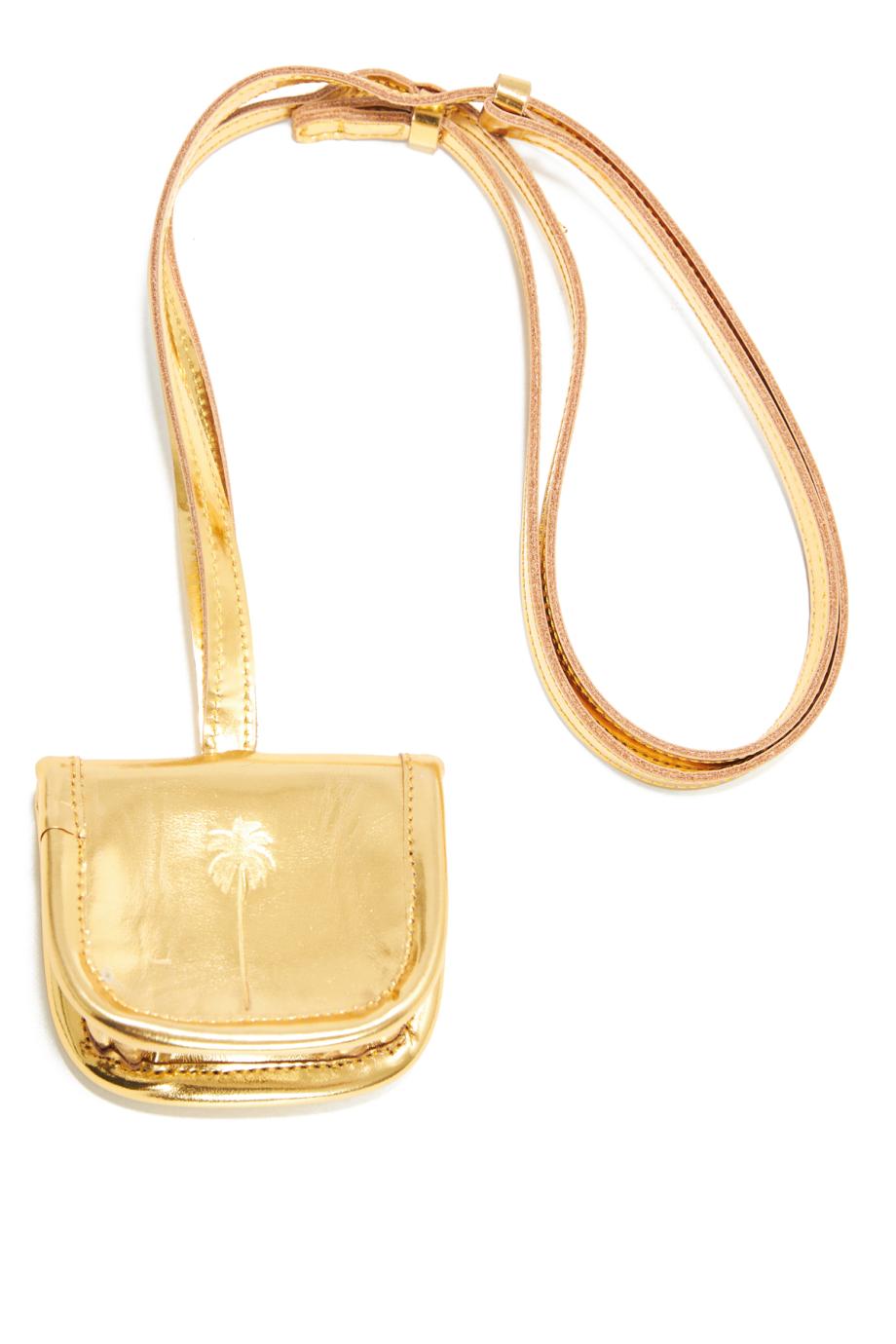 Poetic Secrets metallic leather shoulder bag