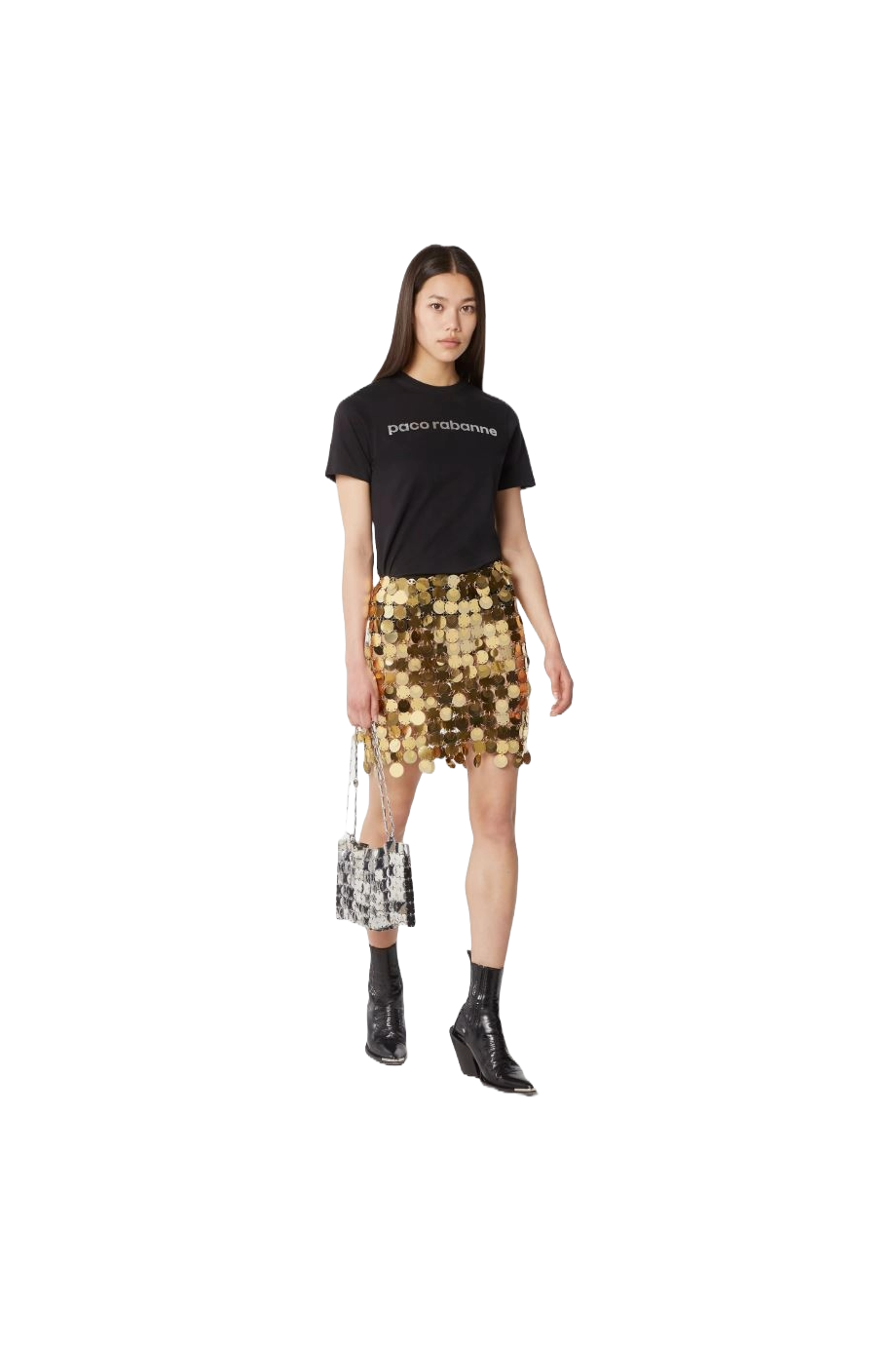 Paillette-embellished mini skirt