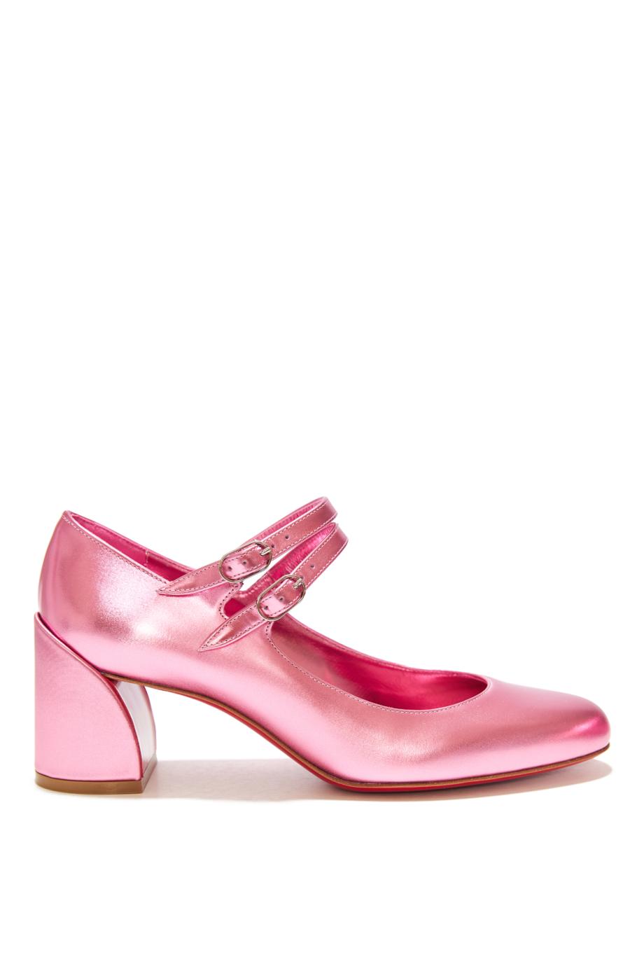 Miss Jane 55 laminated leather pumps
