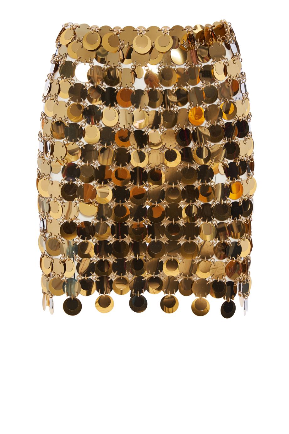 Paillette-embellished mini skirt