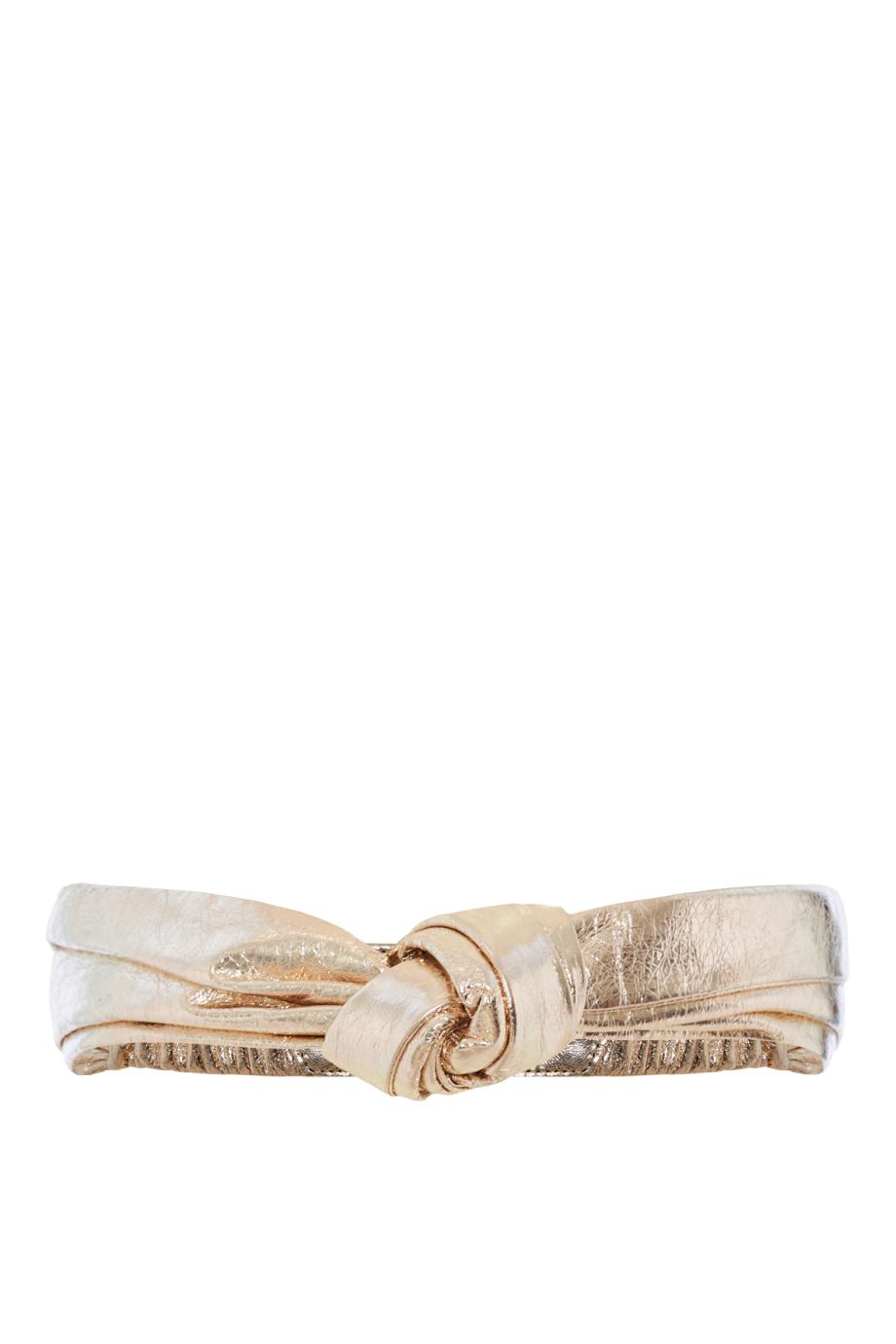 Knotted leather belt