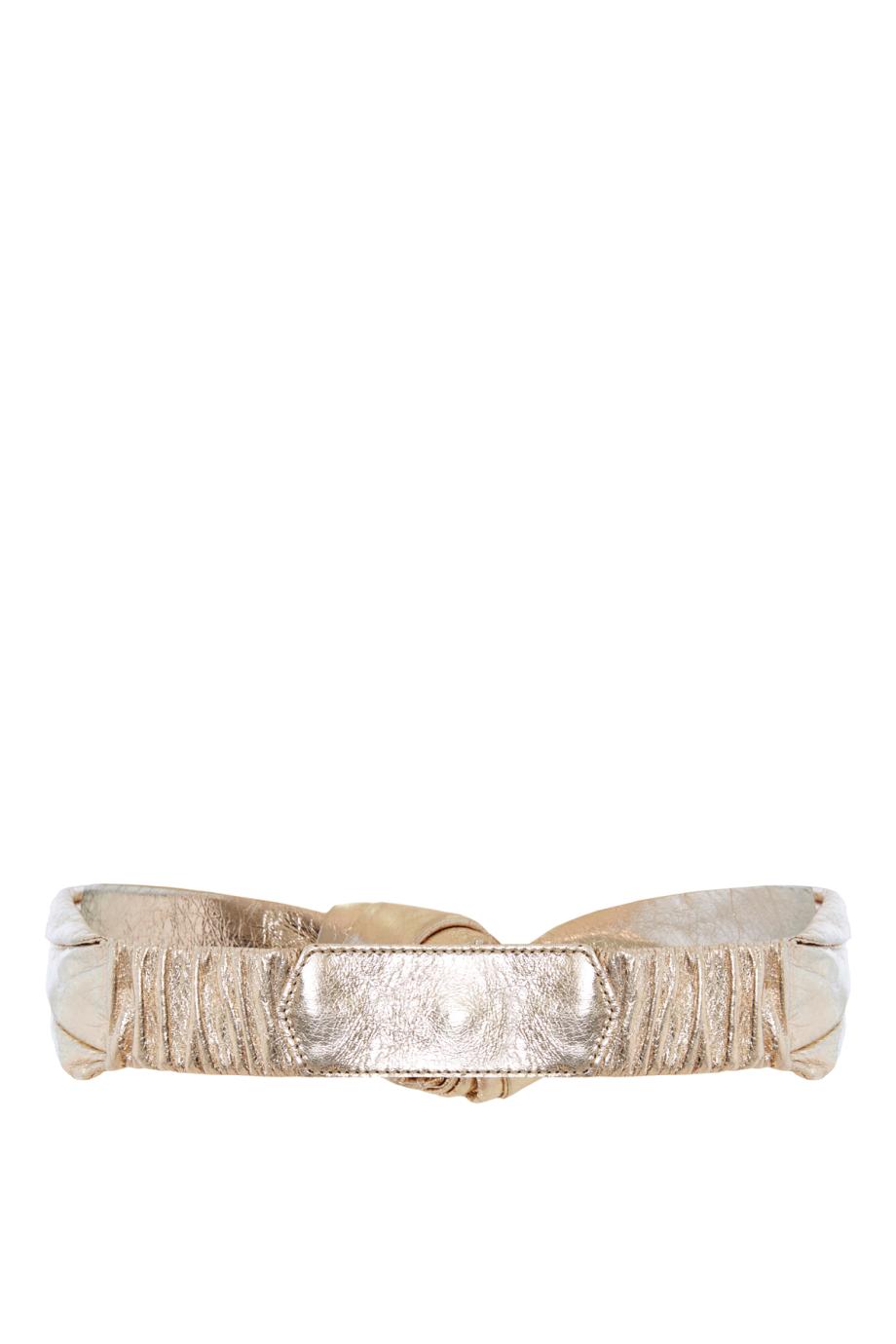Knotted leather belt