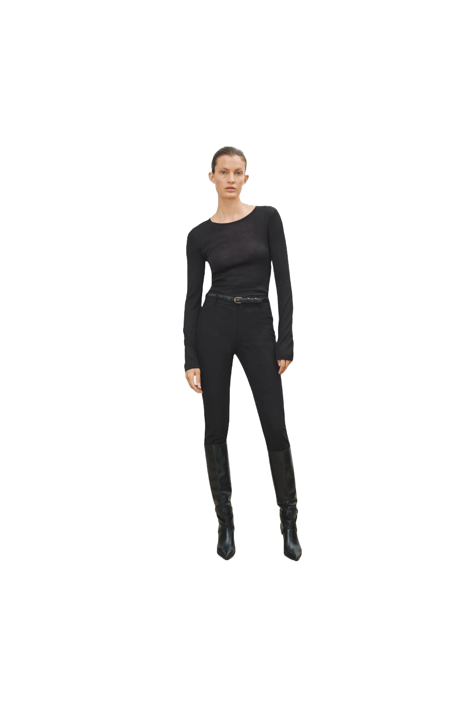 Lino wool-gabardine skinny pants