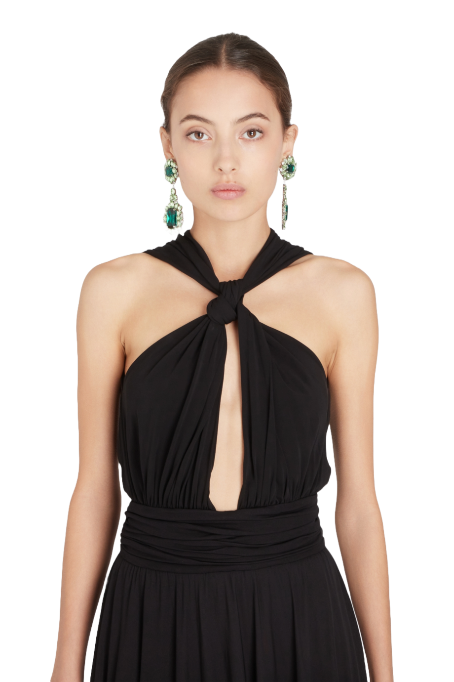 Ruched jersey maxi dress