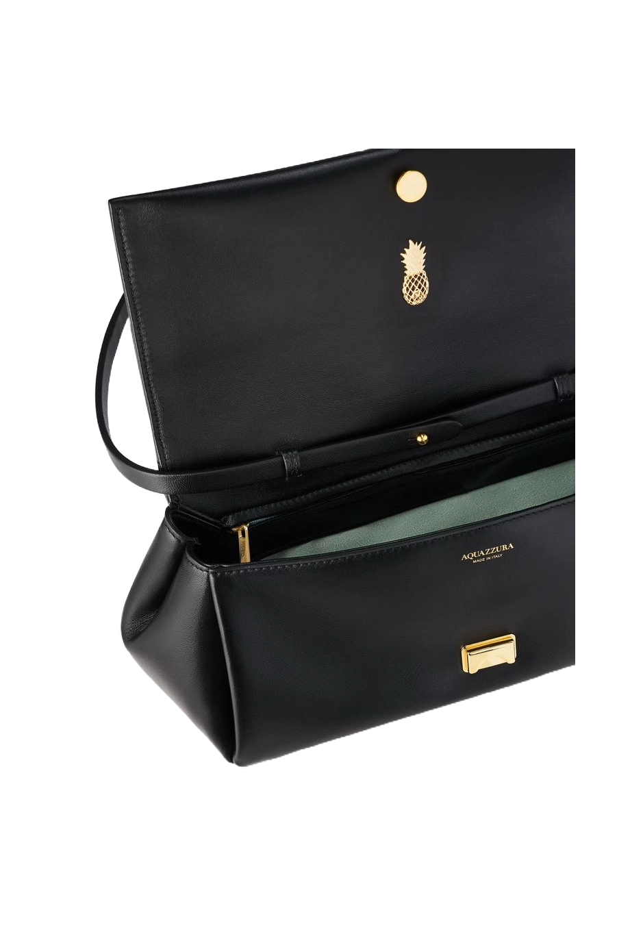 Twist leather clutch