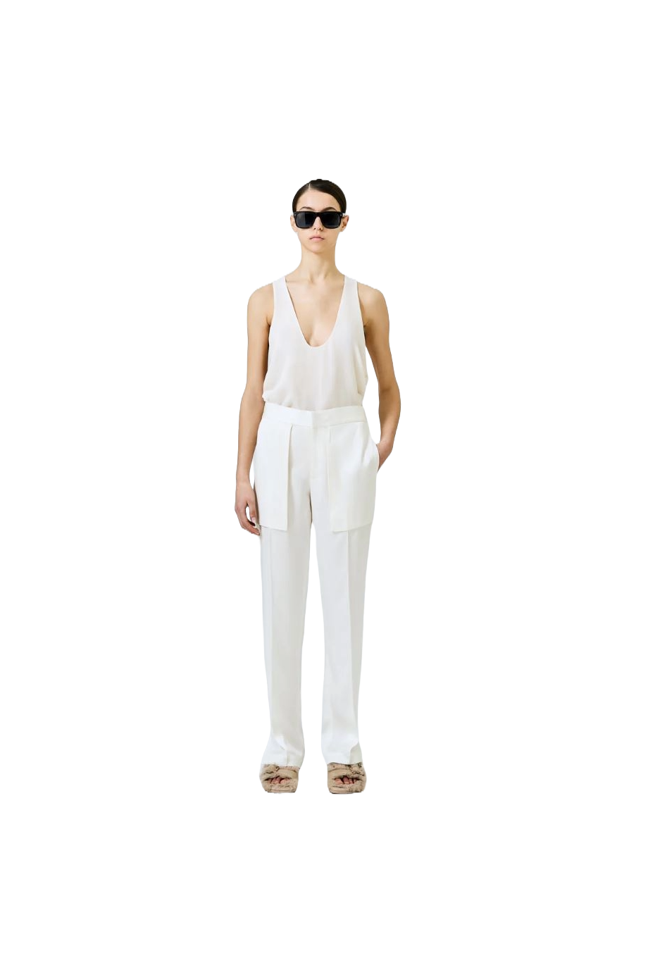 Adriana silk-blend jogger 