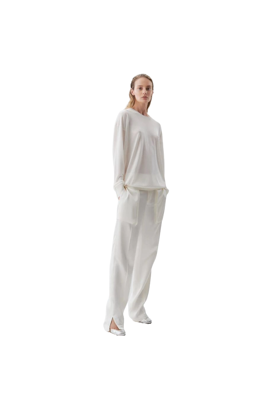 Adriana silk-blend jogger 
