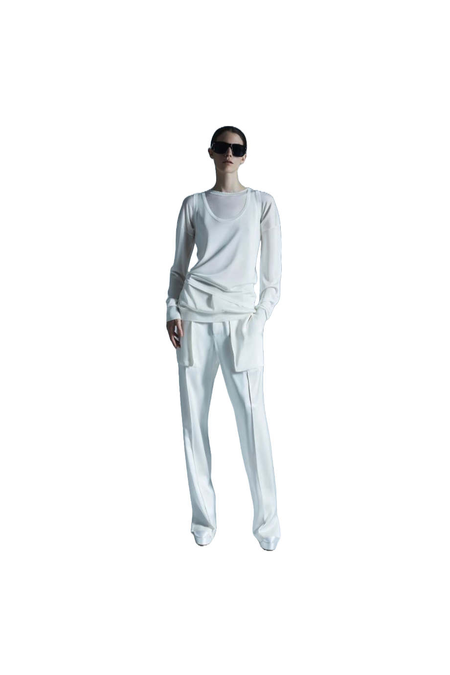 Adriana silk-blend jogger 
