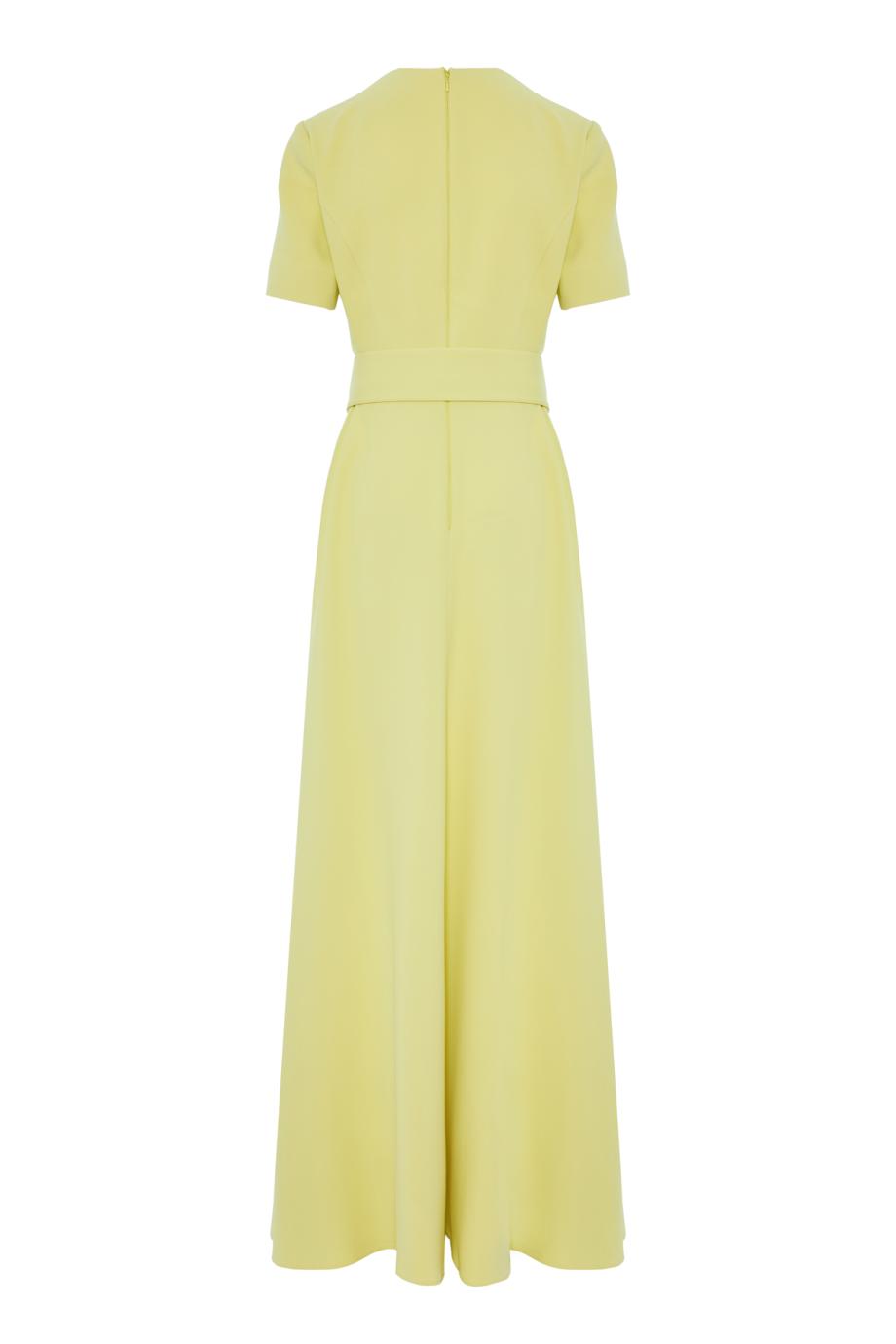 Belted Cady maxi dress