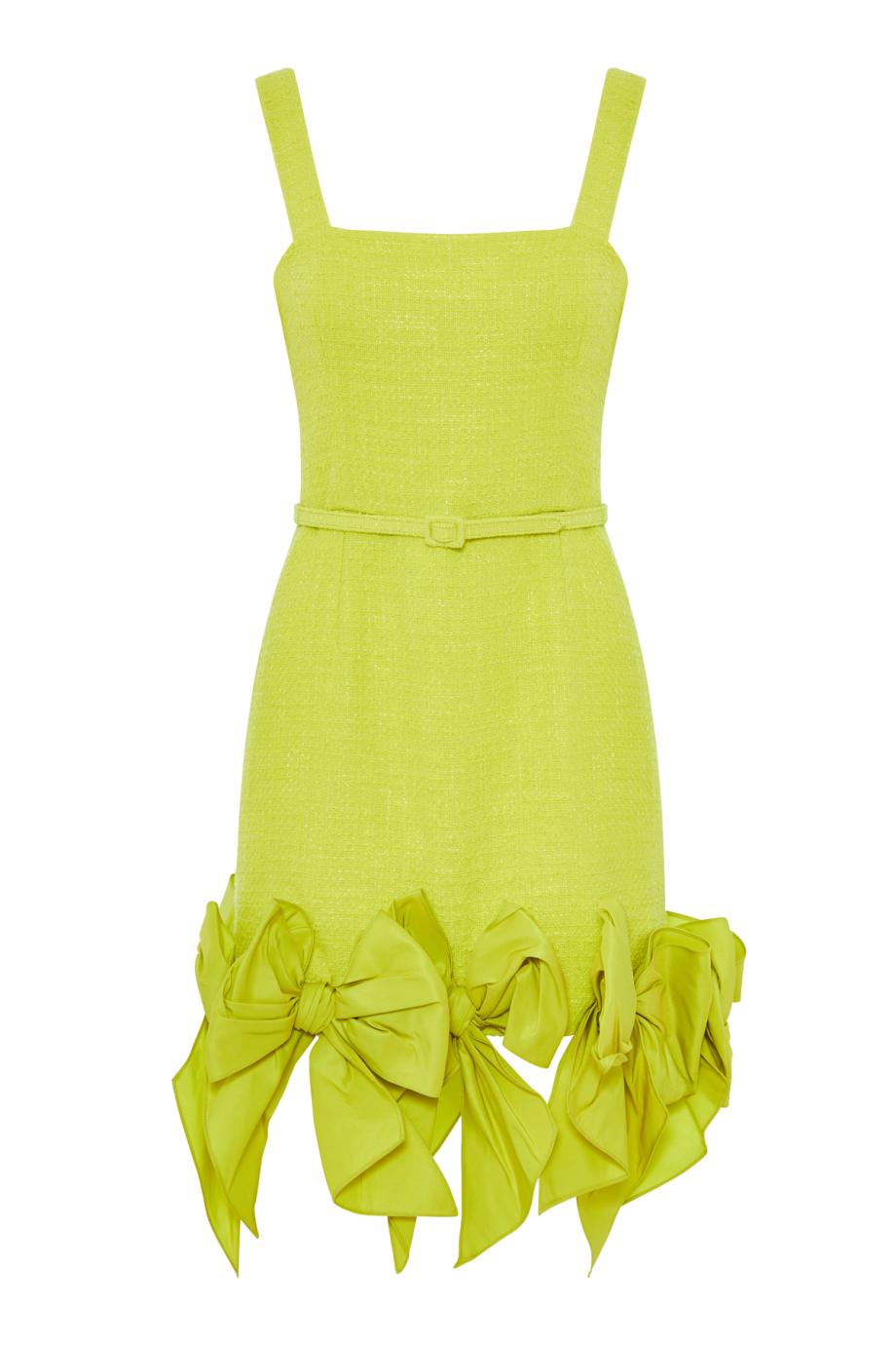 OSCAR DE LA RENTA Bow tweed mini dress - Enny Monaco