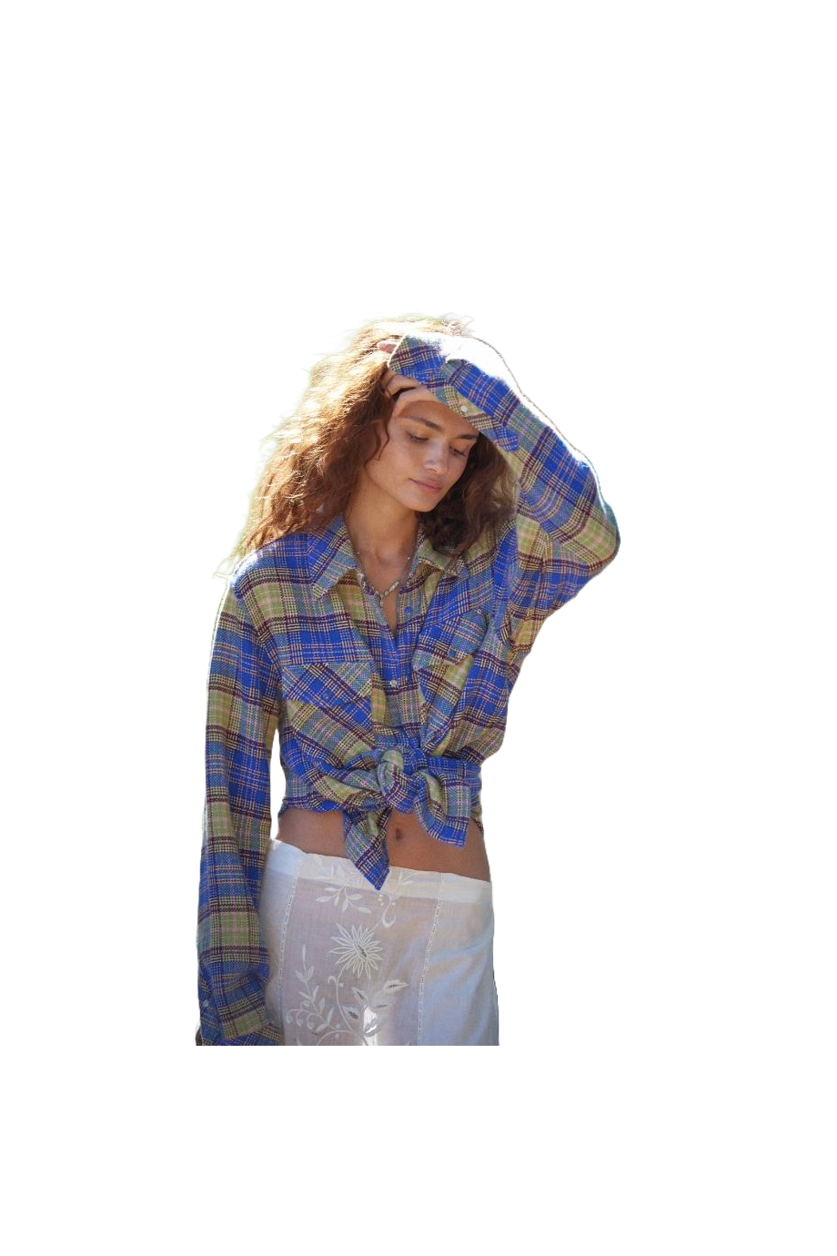Tartan cashmere shirt