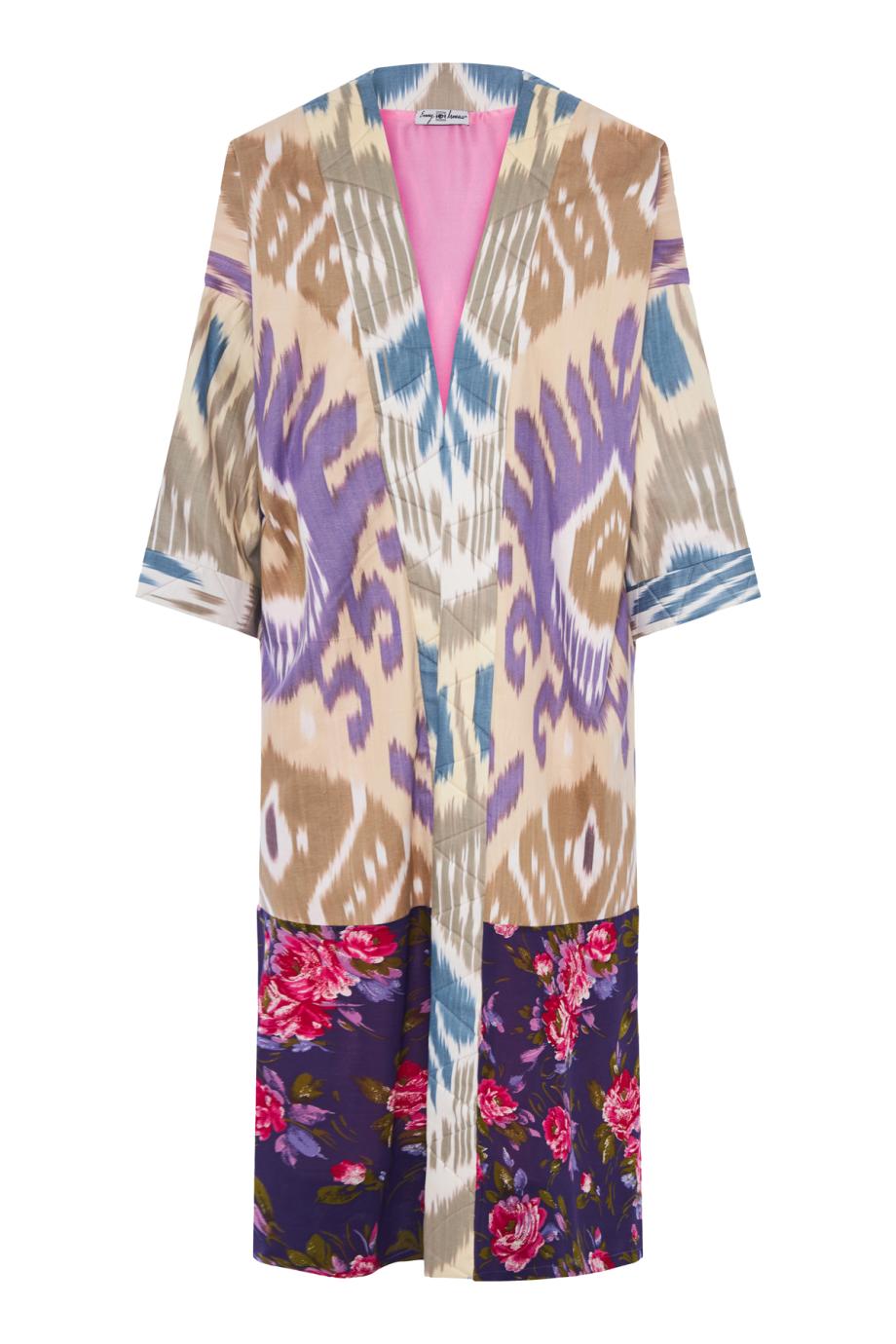 Amalia hand-dyed silk and cotton kimono