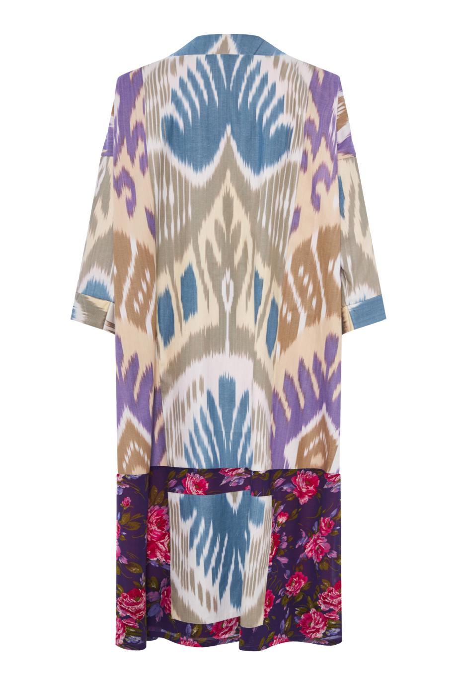 Amalia hand-dyed silk and cotton kimono