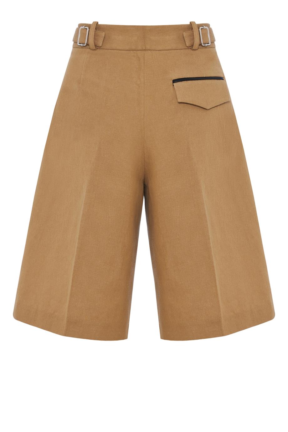 Jenny cotton and linen-twill shorts