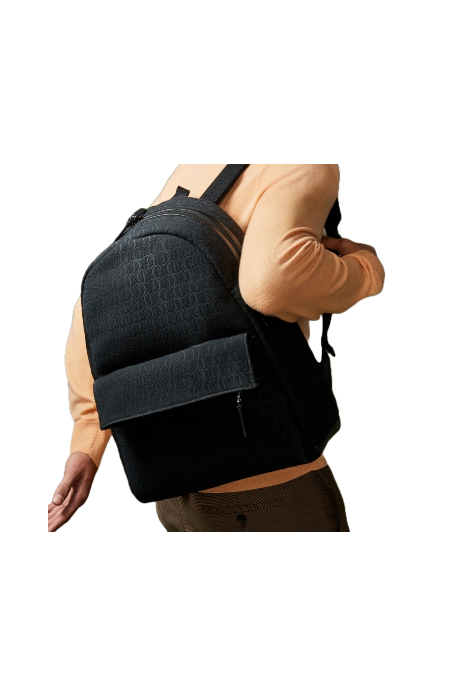 Zip N Flap jacquard backpack