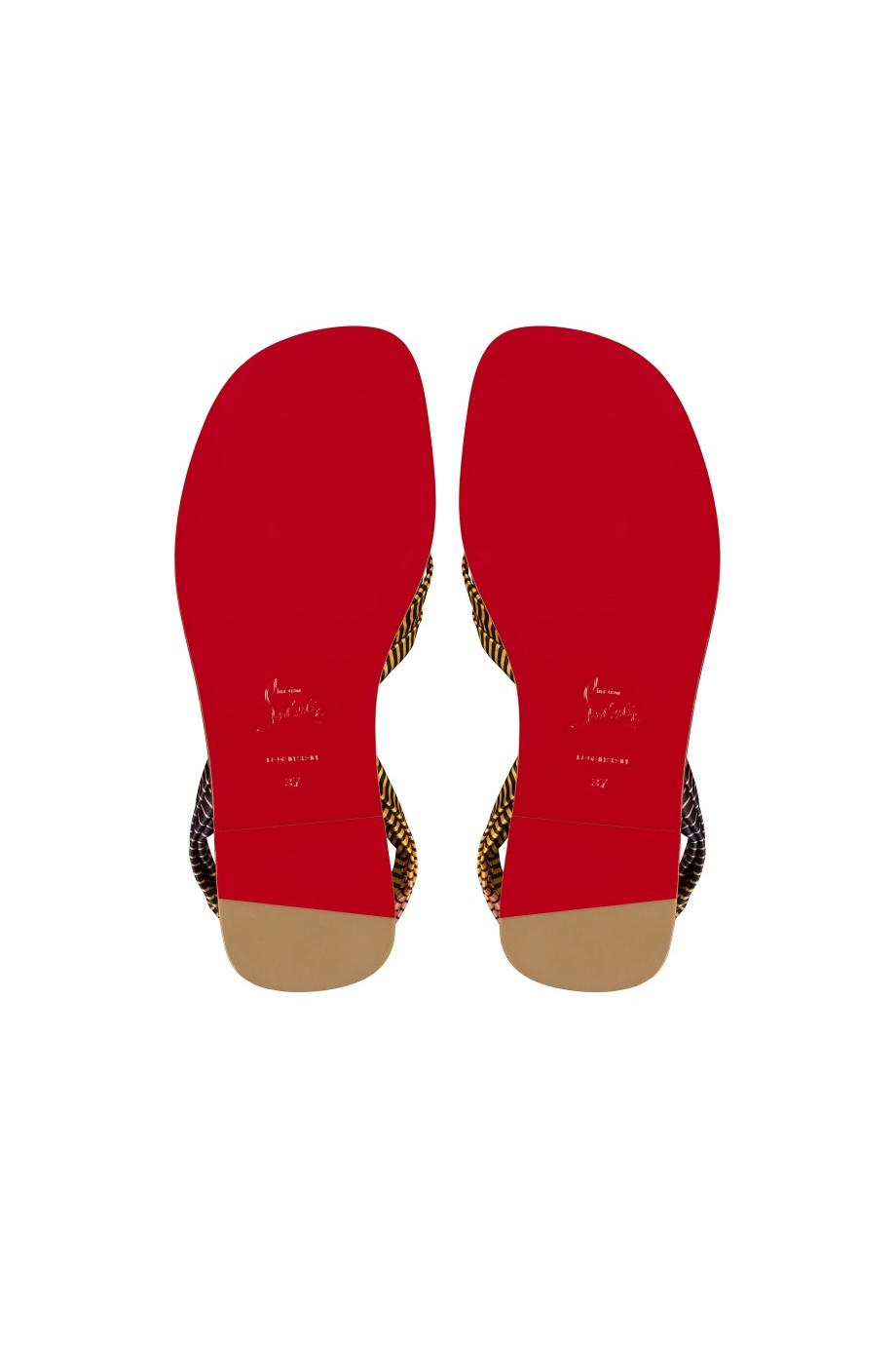 Nilo Du Desert satin and leather sandals