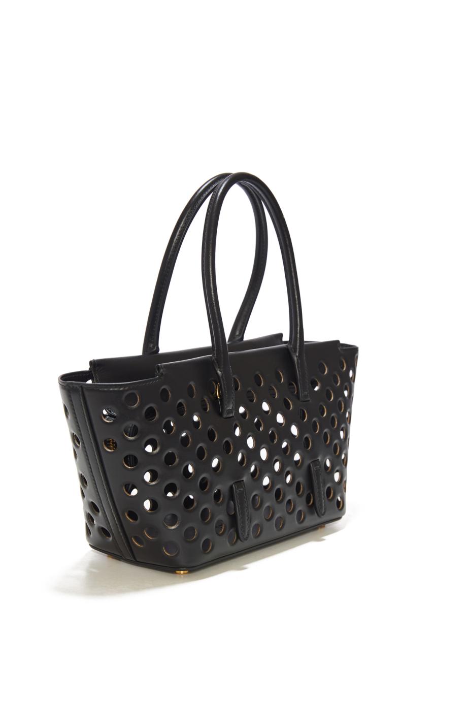 Neo Mina 20 perforated leather top handle bag
