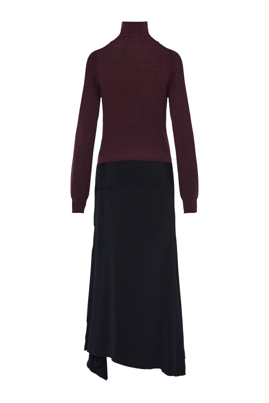 Turtleneck knitted midi dress