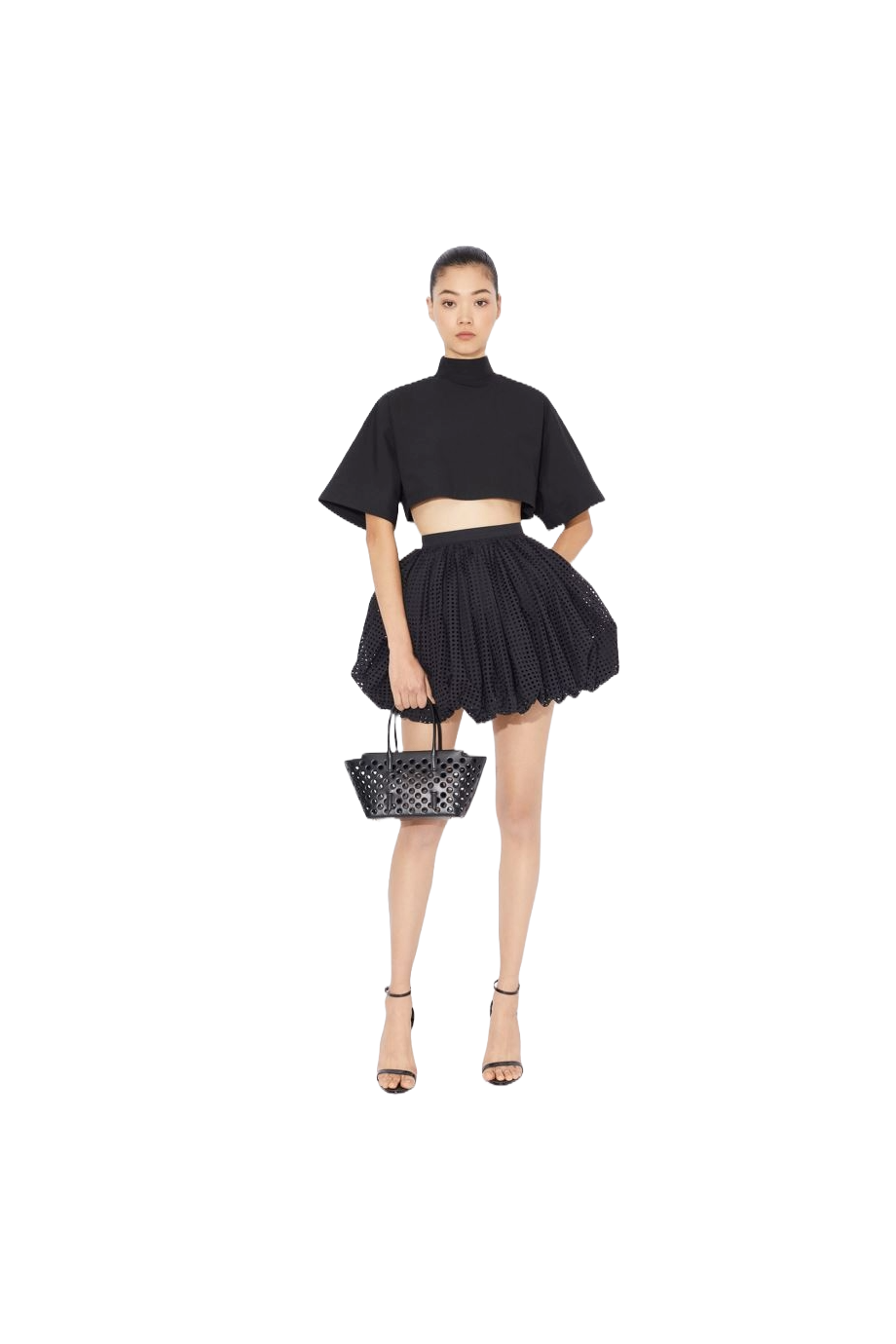 Neo Mina 20 perforated leather top handle bag