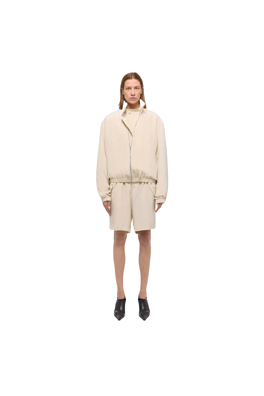 Silk bomber jacket