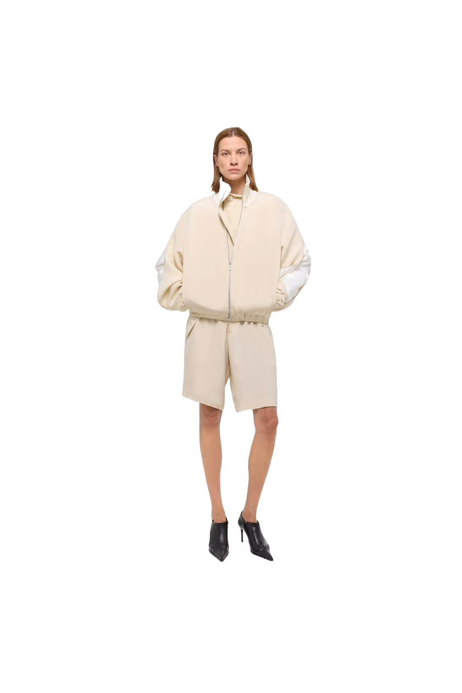 Silk bomber jacket