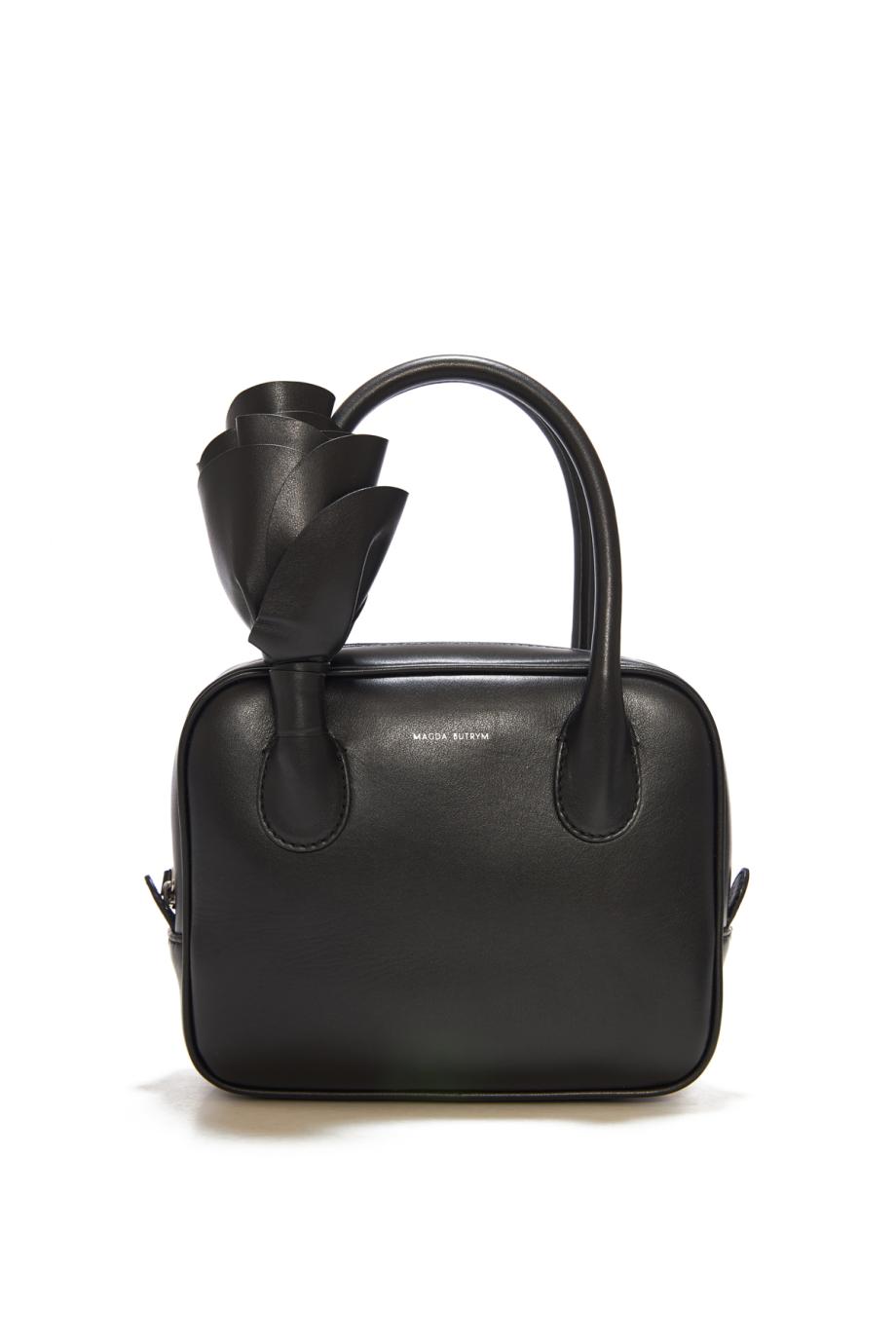 Brigitte square leather top handle bag
