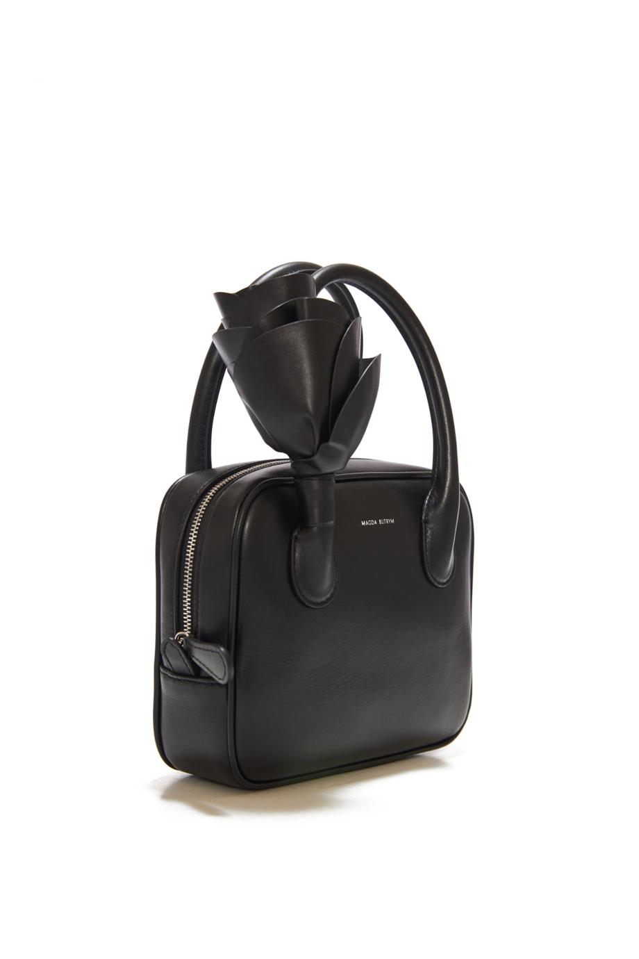 Brigitte square leather top handle bag