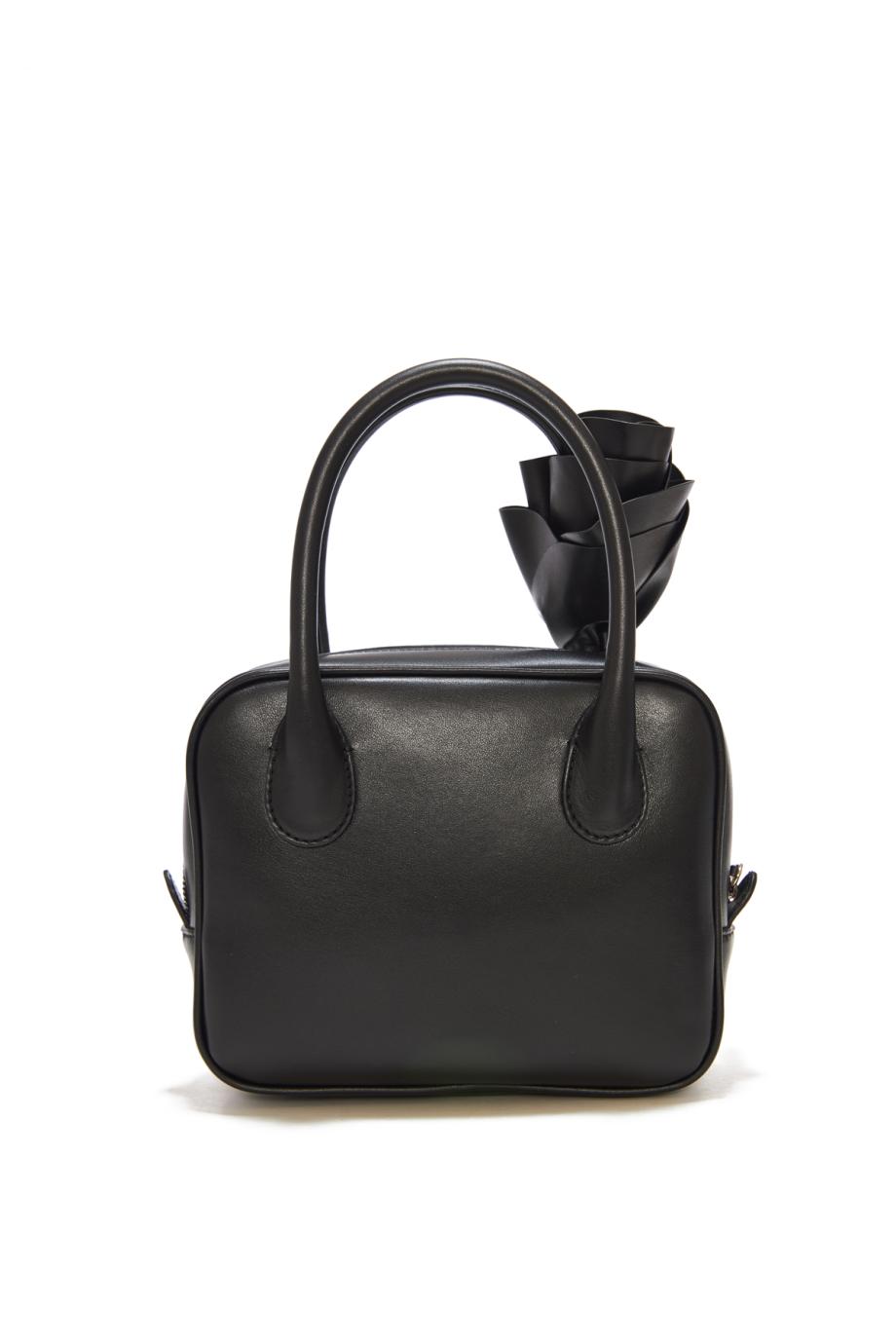 Brigitte square leather top handle bag