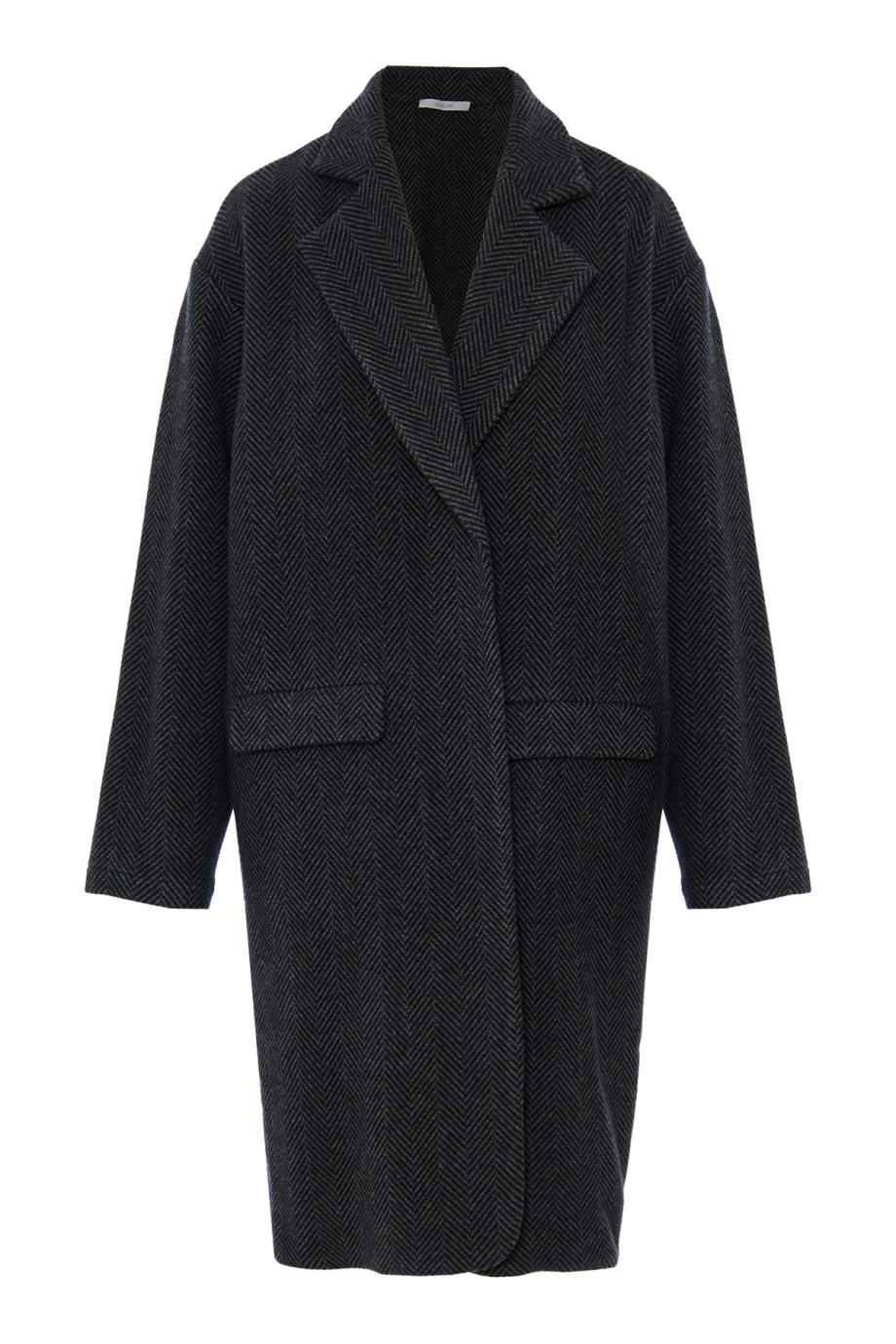 Herringbone cashmere coat