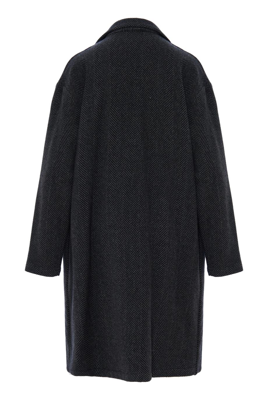 Herringbone cashmere coat