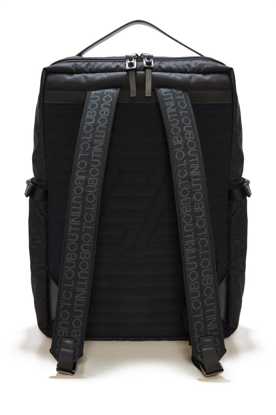 Loubideal embossed leather-trimmed back bag