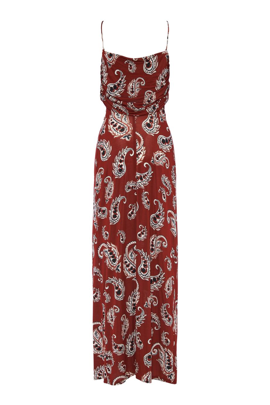 Ruffled printed jersey midi dress