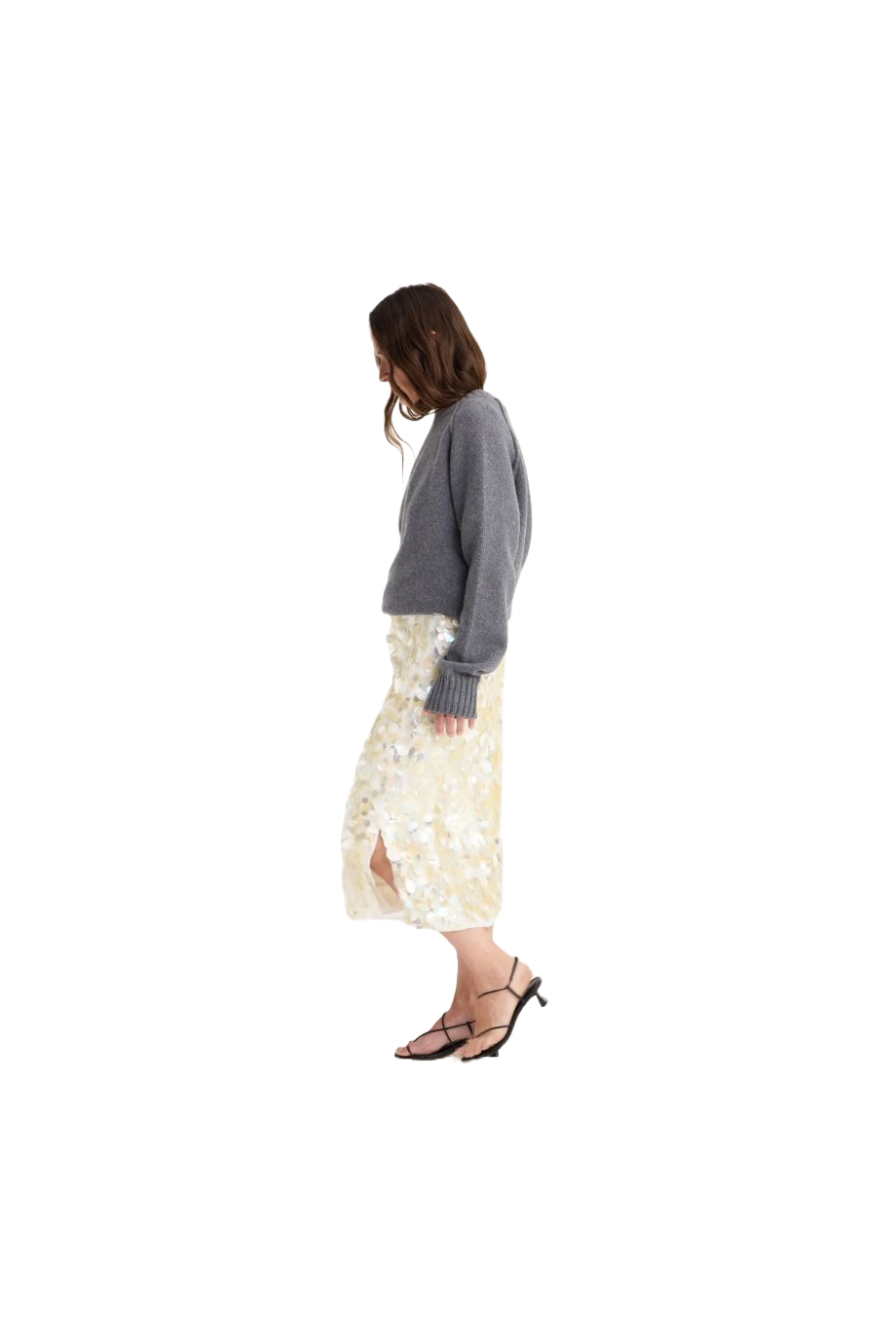 Embellished midi skirt