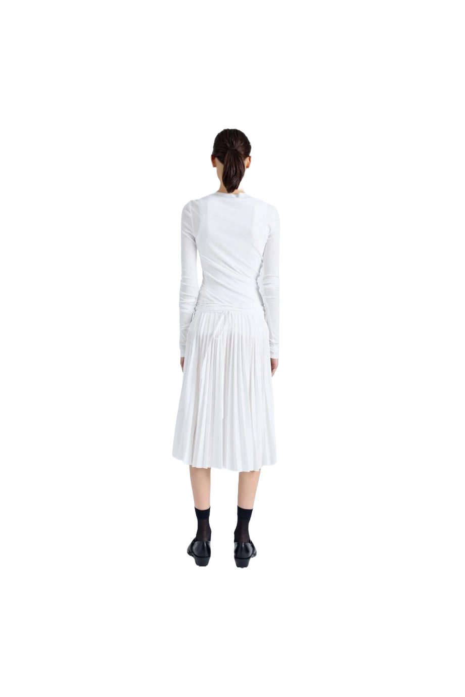 Margo pleated gauze midi skirt