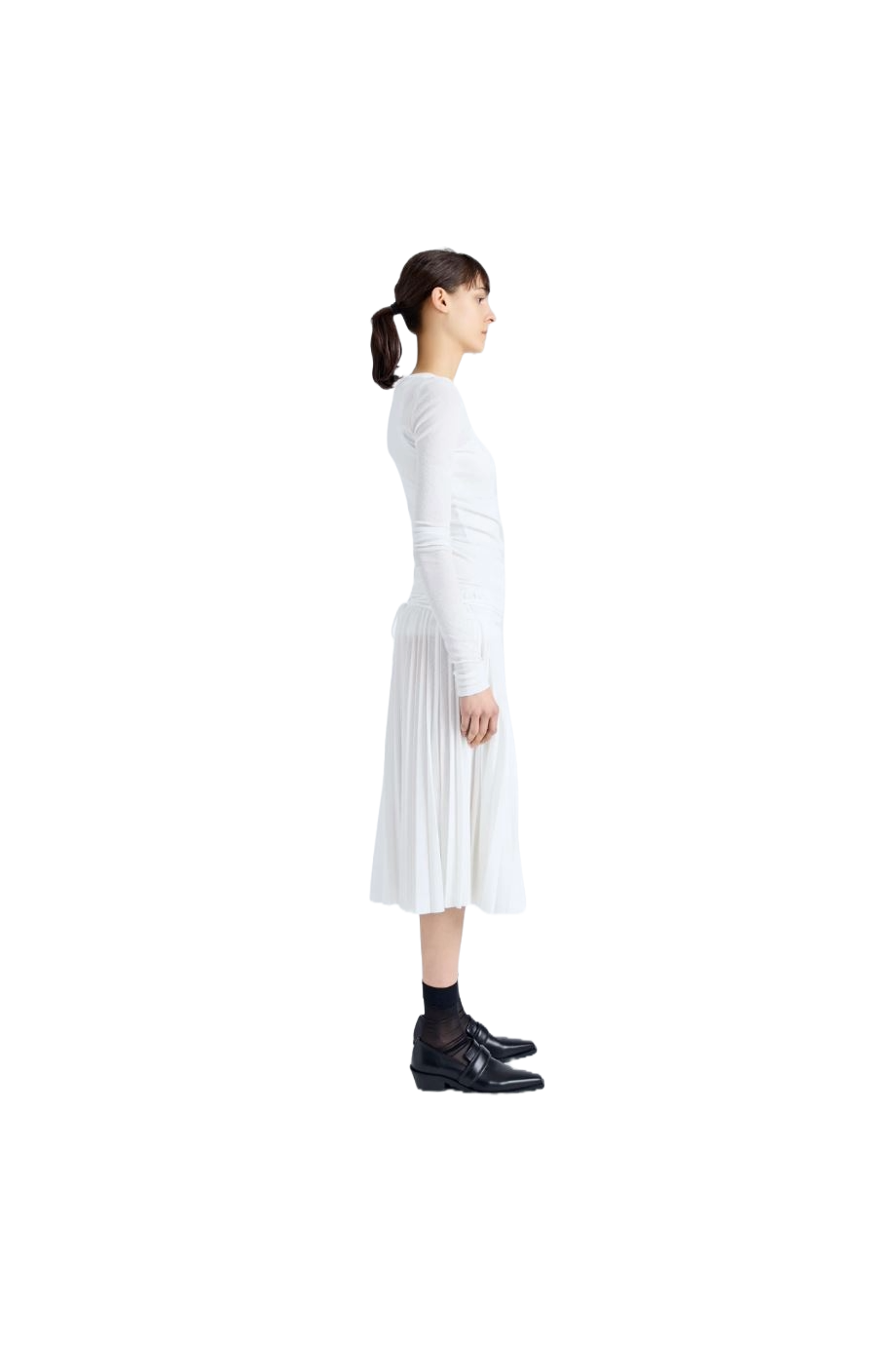 Margo pleated gauze midi skirt