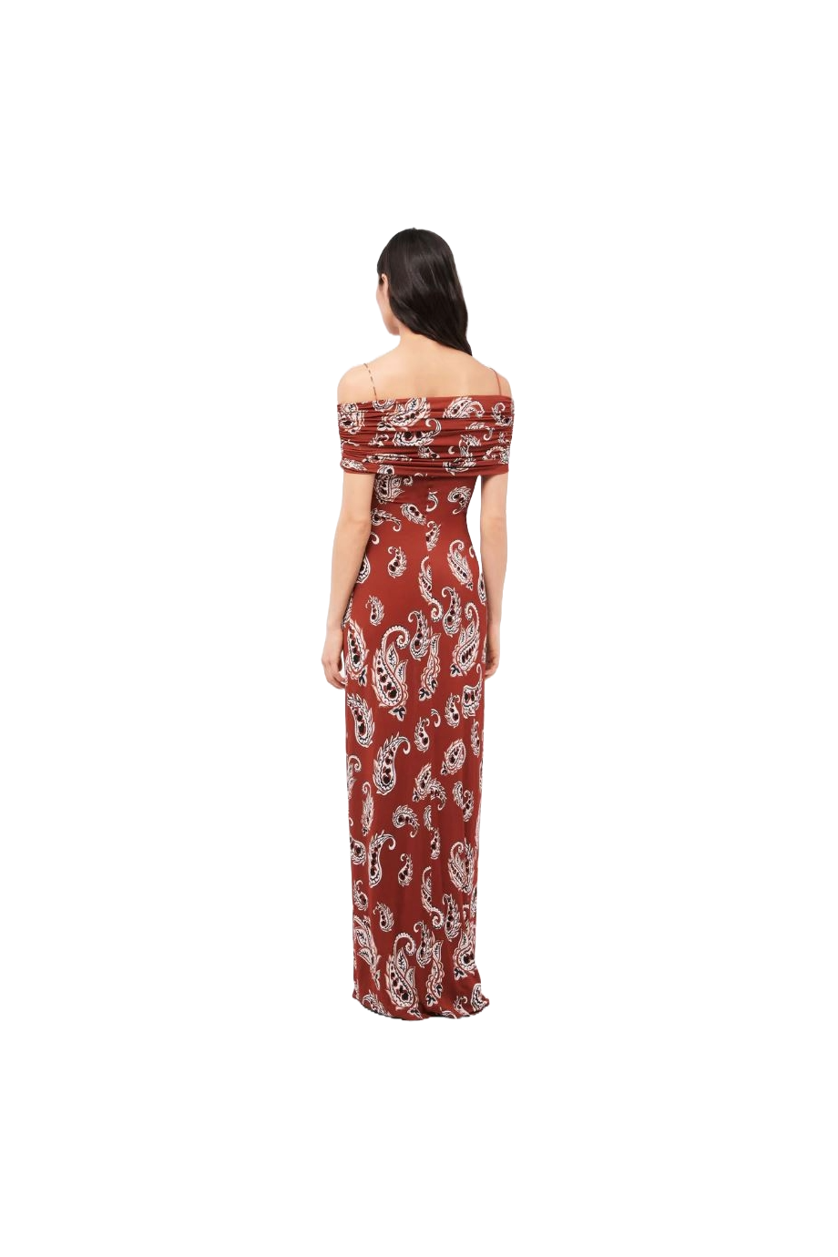 Ruffled printed jersey midi dress