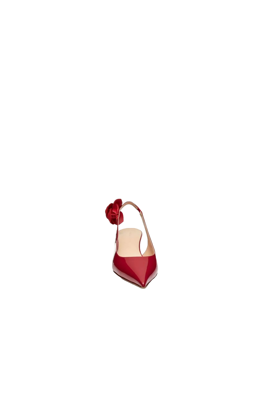 Rose patent-leather slingback pumps