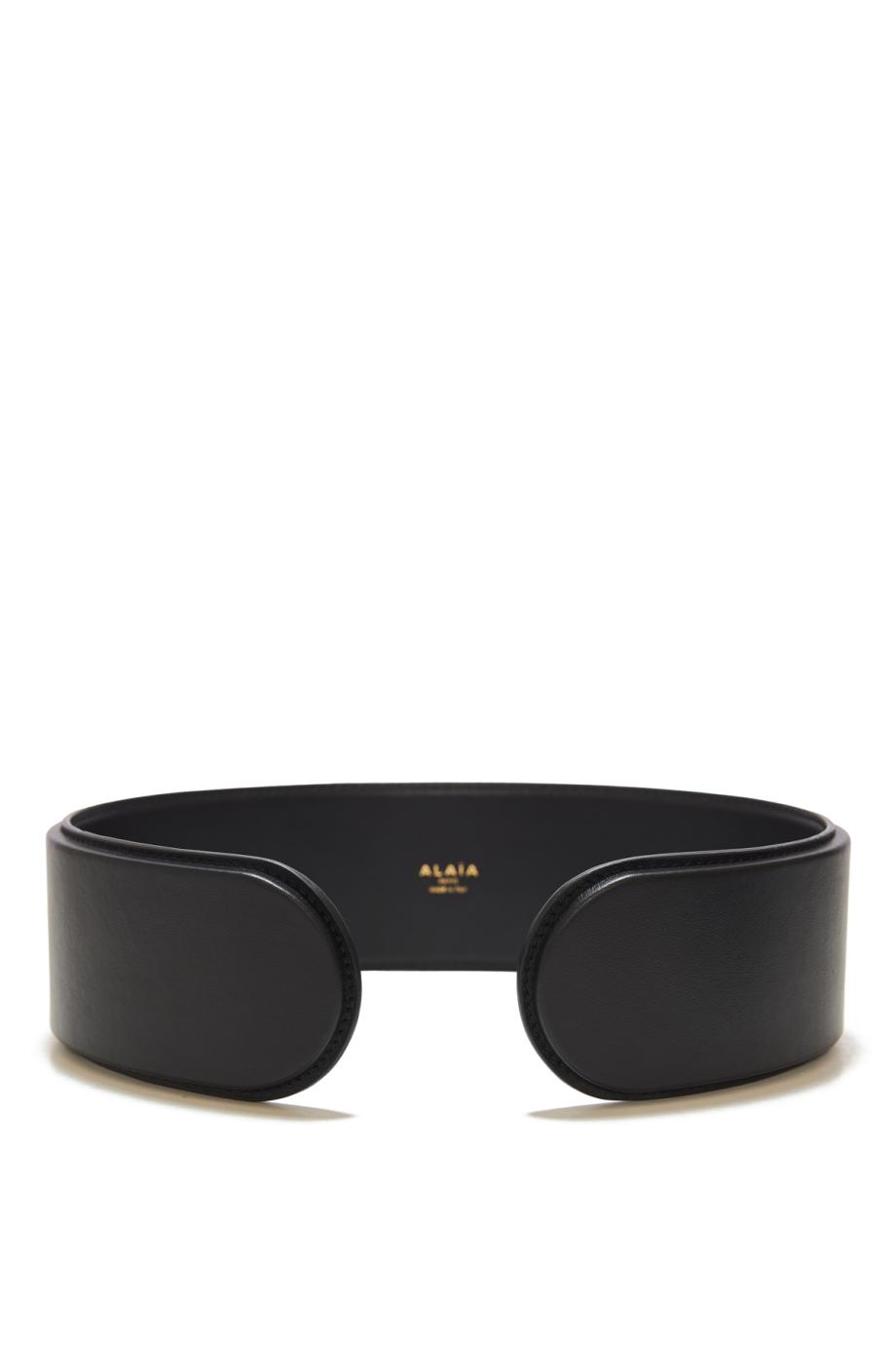 Flex large leather waist-belt